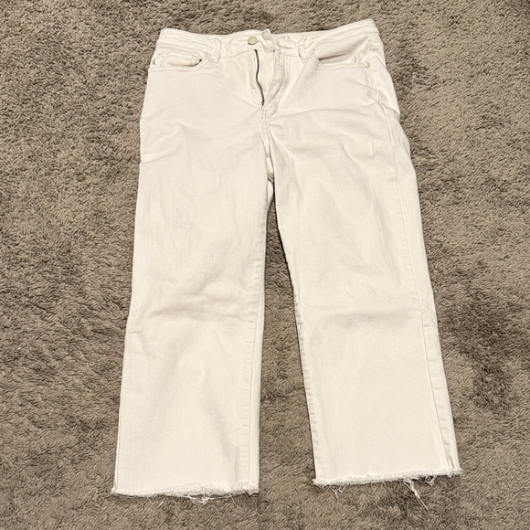 Judy Blue White Wide Leg Crop - Picture 1 of 2